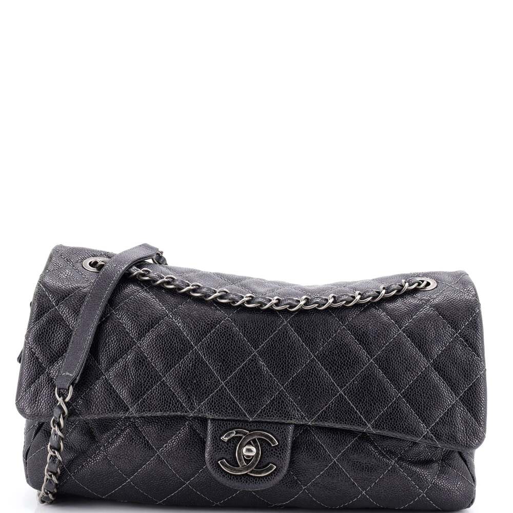 Chanel Easy Flap Bag Quilted Caviar #270710C43B
